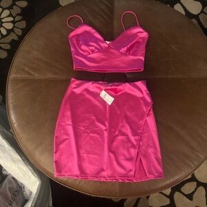 Windsor Pink Mini Pencil Skirt and Top Set for Night Out